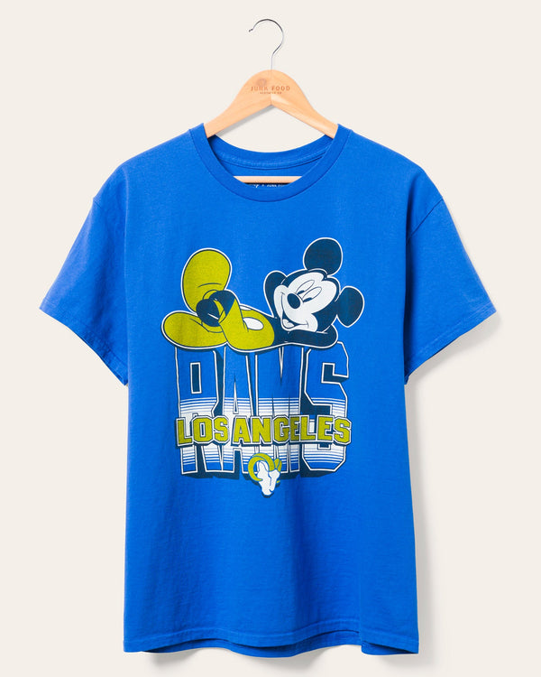 junk food clothing Los Angeles Rams Mickey Kick Back Tee Royal