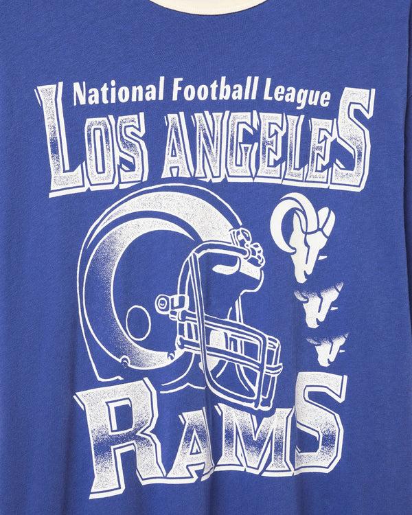 Junk Food Clothing Los Angeles Rams Oversized Ringer Tee Liberty