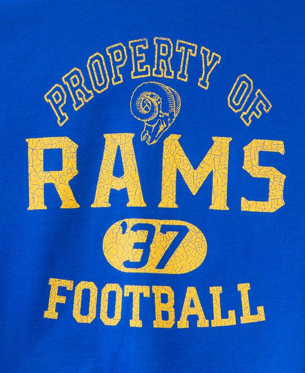 Junk Food Clothing Los Angeles Rams Property Flea Market Crew Fleece Royal