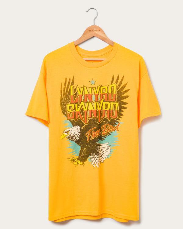 junk food clothing Lynyrd Skynyrd Free Bird Flea Market Tee Gold junk food clothing Lynyrd Skynyrd Free Bird Flea Market Tee Gold