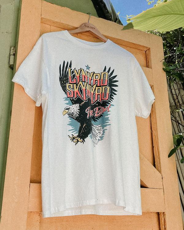 Junk Food Clothing Lynyrd Skynyrd Free Bird Flea Market Tee White