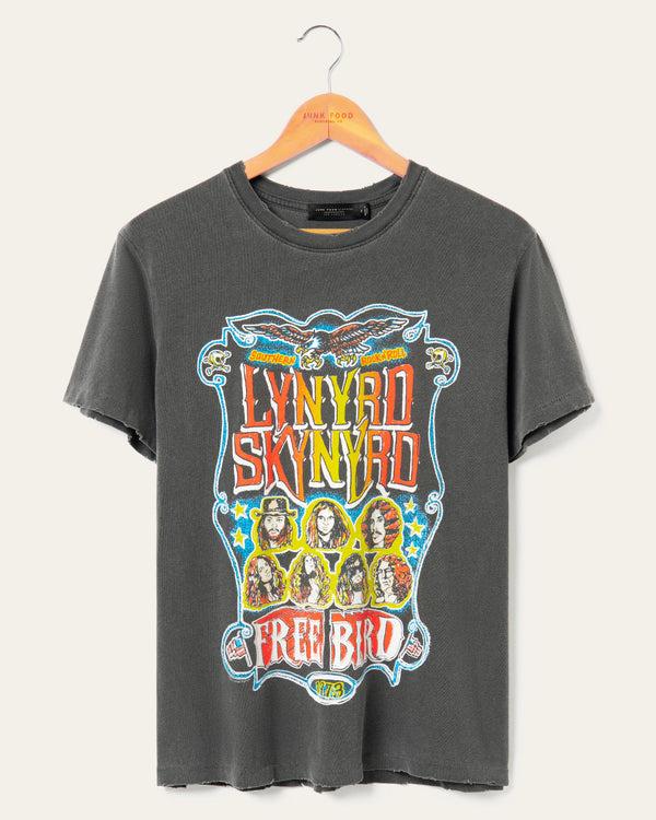 junk food clothing Lynyrd Skynyrd Free Bird Vintage Tee Vintage Black junk food clothing Lynyrd Skynyrd Free Bird Vintage Tee Vintage Black