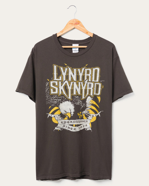 junk food clothing Lynyrd Skynyrd Since 1974 Flea Market Tee Coffee junk food clothing Lynyrd Skynyrd Since 1974 Flea Market Tee Coffee