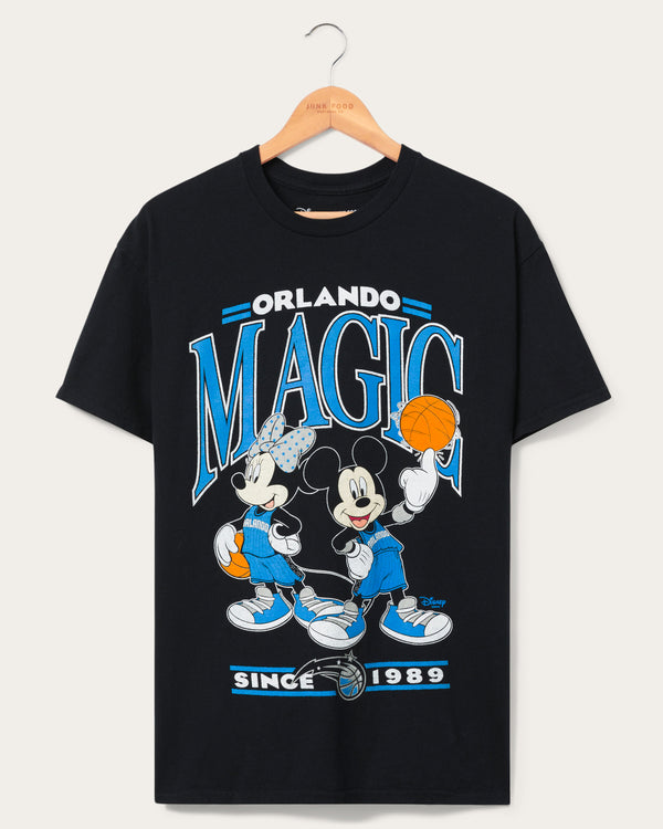 junk food clothing Magic Mickey Minnie Duo Tee Black
