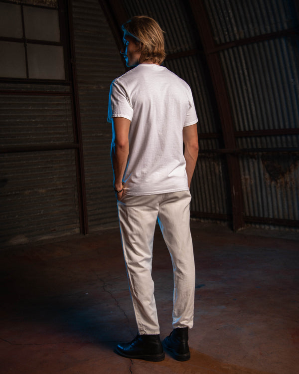 Junk Food Clothing MENS MARVEL DRAWN LOGO TEE VINTAGE WHITE