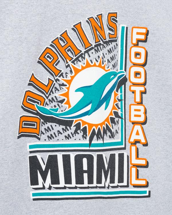 Junk Food Clothing Miami Dolphins Backfield Crew Fleece Heather Grey