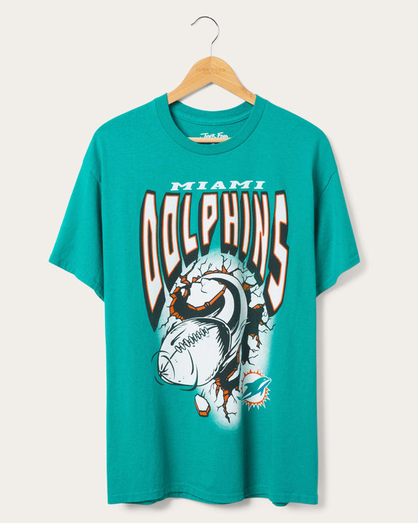 junk food clothing Miami Dolphins Breakthrough Flea Market Tee Teal