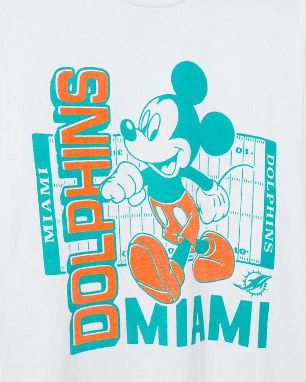 Junk Food Clothing Miami Dolphins Mickey Field Tee White
