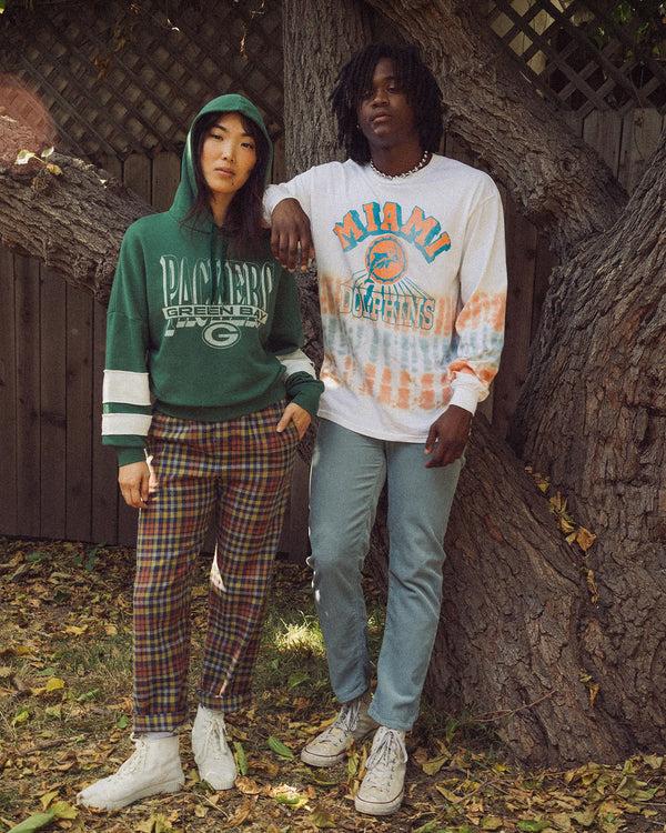 Junk Food Clothing Miami Dolphins Tie Dye Long Sleeve Tie Dye