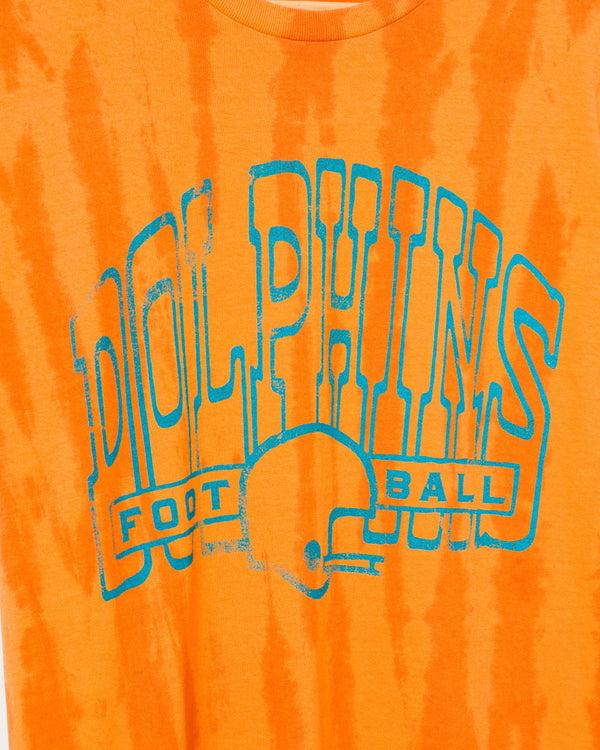 Junk Food Clothing Miami Dolphins Tie Dye Short Sleeve Tee Orange