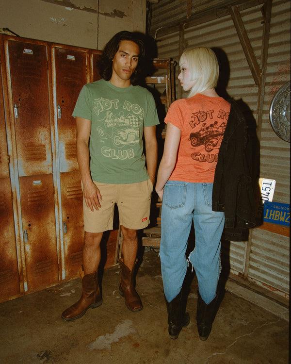 Junk Food Clothing Mickey And Minnie Hot Rod Vintage Tee Peridot