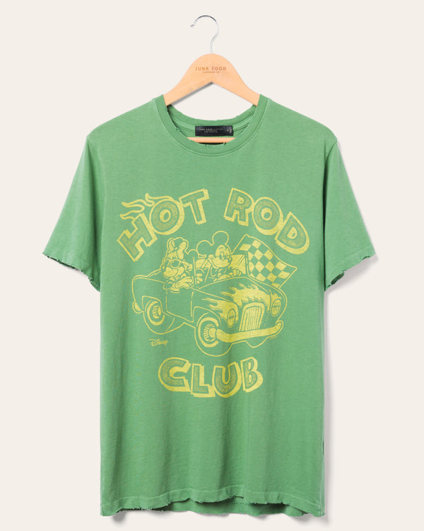 junk food clothing Mickey and Minnie Hot Rod Vintage Tee Peridot