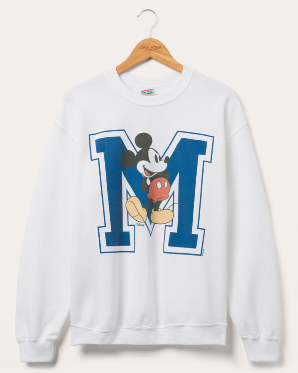 junk food clothing Mickey Big M Flea Market Fleece White