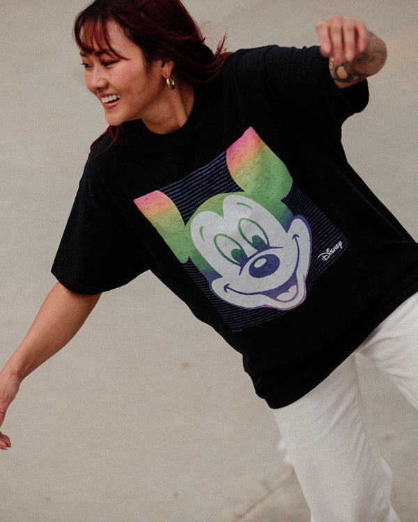 Junk Food Clothing Mickey Face Flea Market Tee Black