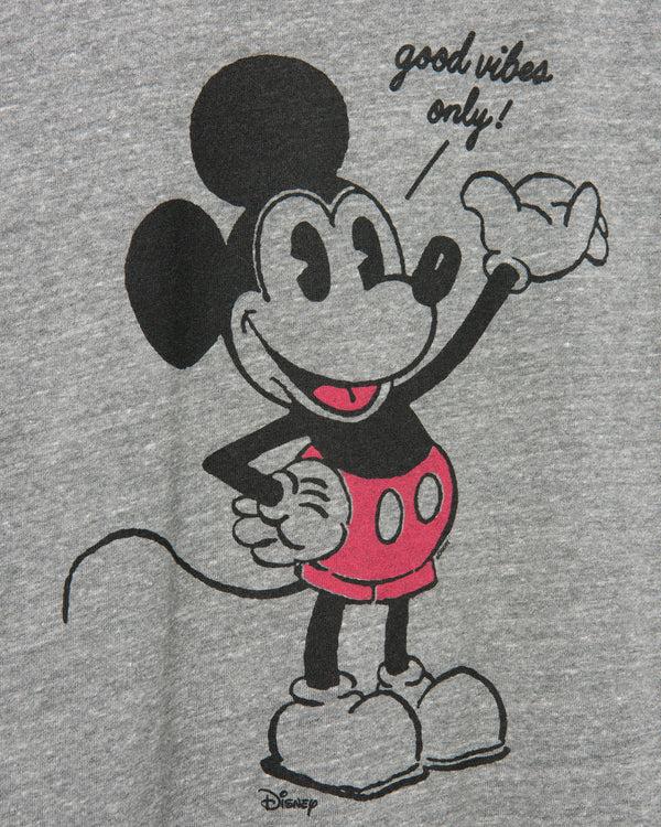 Junk Food Clothing Mickey Good Vibes Only Vintage Tee Steel