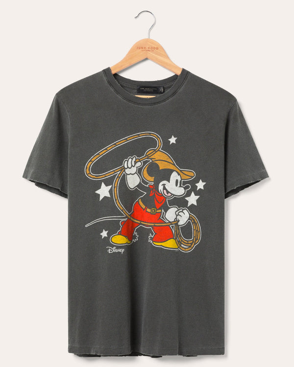 junk food clothing Mickey Mouse Lasso Vintage Tee Vintage Black