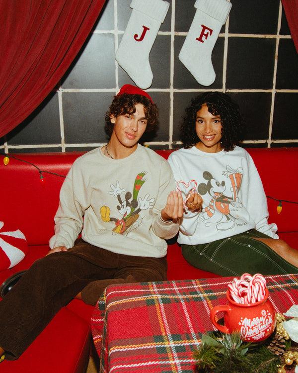 Junk Food Clothing Mickey Presents Flea Market Fleece White