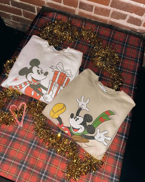 Junk Food Clothing Mickey Presents Flea Market Fleece White