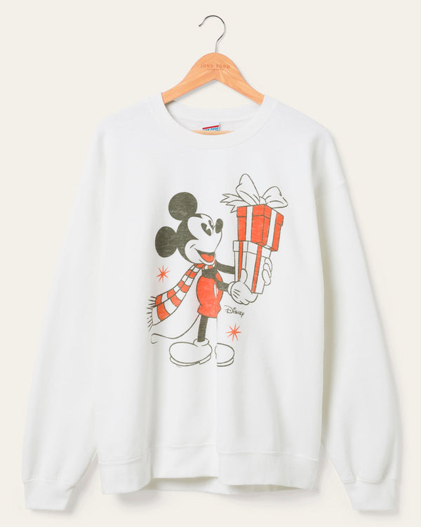 junk food clothing Mickey Presents Flea Market Fleece White