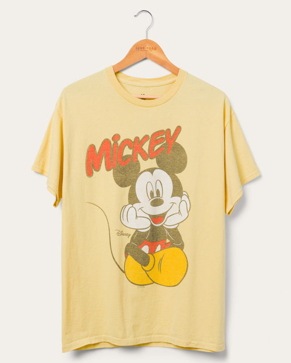 junk food clothing Mickey Sitting Flea Market Tee Vegas Gold