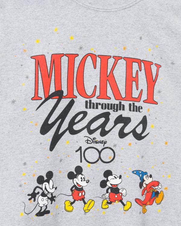 Junk Food Clothing Mickey Through The Years Flea Market Fleece Heather Grey