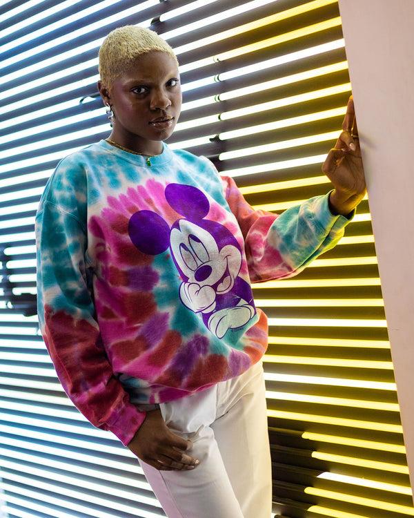 Junk Food Clothing Mickey Tie Dye Flea Market Fleece Tie Dye