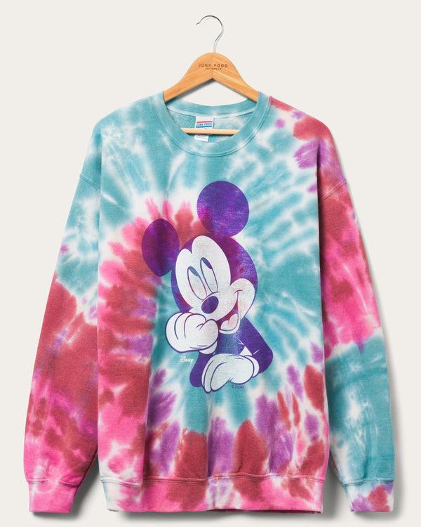 junk food clothing Mickey Tie Dye Flea Market Fleece Tie Dye