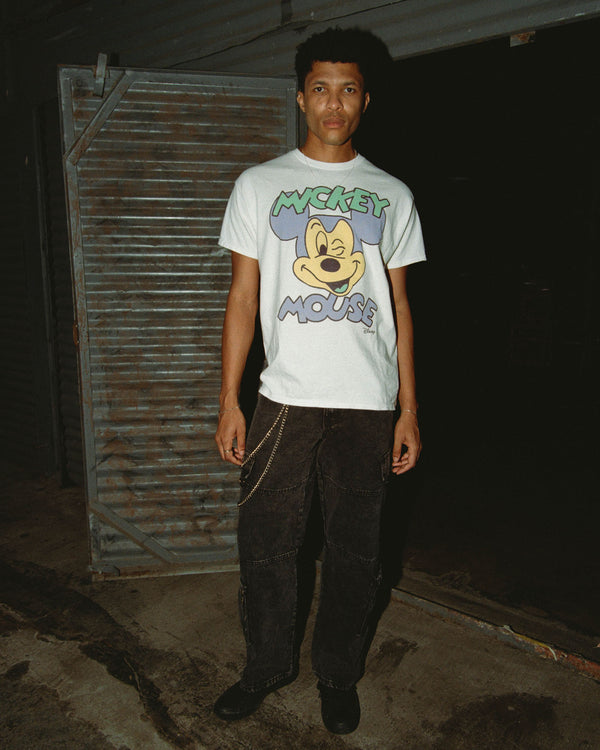 Junk Food Clothing Mickey Wink Flea Market Tee White