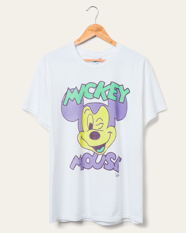 junk food clothing Mickey Wink Flea Market Tee White