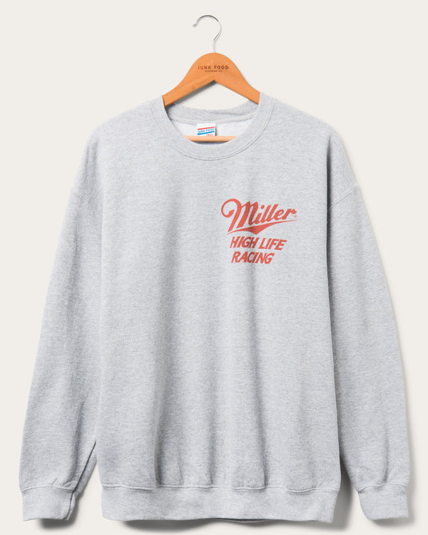 junk food clothing Miller High Life Champ in Champagne Flea Market Fleece Heather Grey