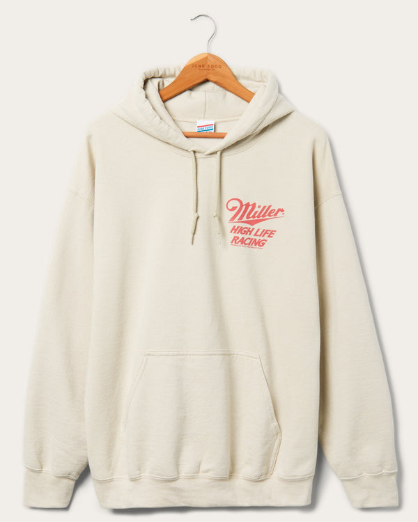junk food clothing Miller High Life Champ in Champagne Flea Market Hoodie Sand