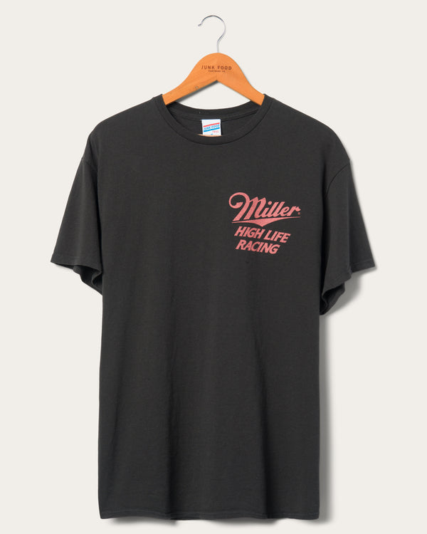 junk food clothing Miller High Life Champ in Champagne Flea Market Tee Black