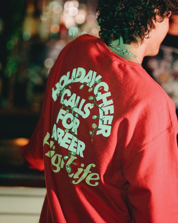 Junk Food Clothing Miller High Life Holiday Cheer Flea Market Fleece Red