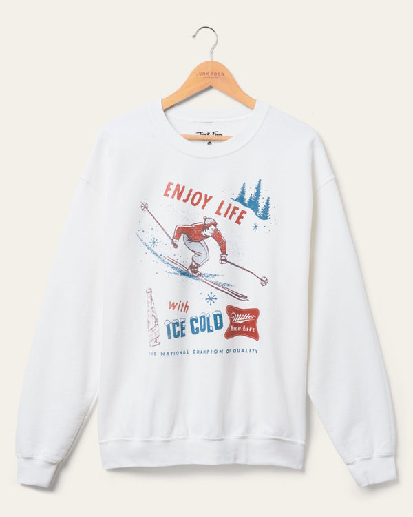 junk food clothing Miller High Life Ice Cold Flea Market Fleece White junk food clothing Miller High Life Ice Cold Flea Market Fleece White