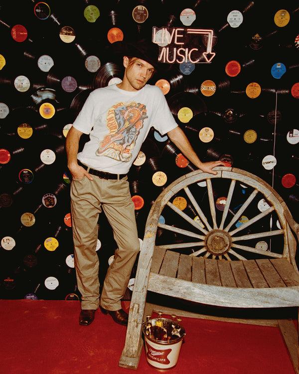 Junk Food Clothing Miller High Life Miller Music Vintage Tee White