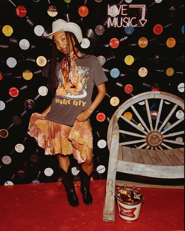 Junk Food Clothing Miller High Life Music City Vintage Tee Vintage Black