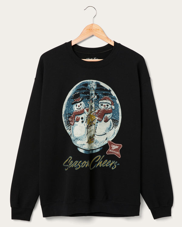 junk food clothing Miller High Life Season's Cheers Flea Market Fleece Black junk food clothing Miller High Life Season's Cheers Flea Market Fleece Black