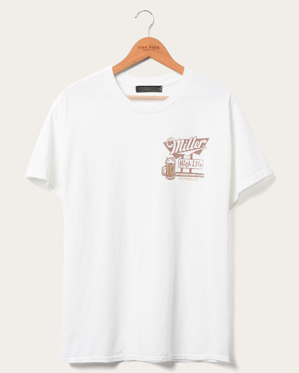 junk food clothing Miller High Life Sportsman's Club Flea Market Tee White junk food clothing Miller High Life Sportsman's Club Flea Market Tee White