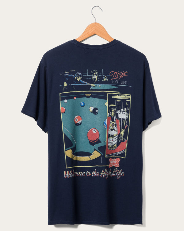 Junk Food Clothing Miller High Life Sportsman's Club Welcome To The High Life Vintage Tee Outerspace