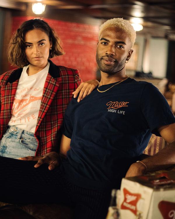 Junk Food Clothing Miller High Life Sportsman's Club Welcome To The High Life Vintage Tee Outerspace