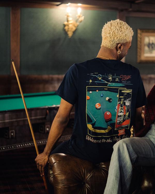 Junk Food Clothing Miller High Life Sportsman's Club Welcome To The High Life Vintage Tee Outerspace