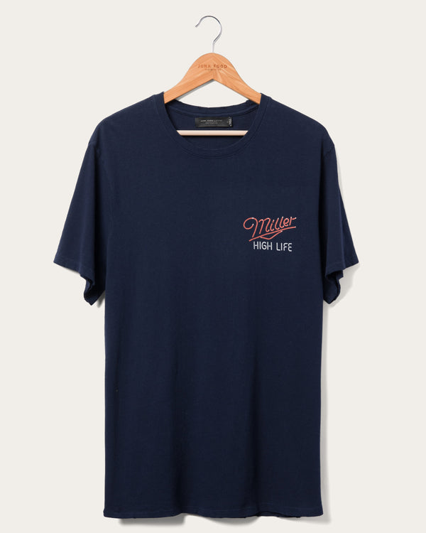 junk food clothing Miller High Life Sportsman's Club Welcome to the High Life Vintage Tee Outerspace junk food clothing Miller High Life Sportsman's Club Welcome to the High Life Vintage Tee Outerspace
