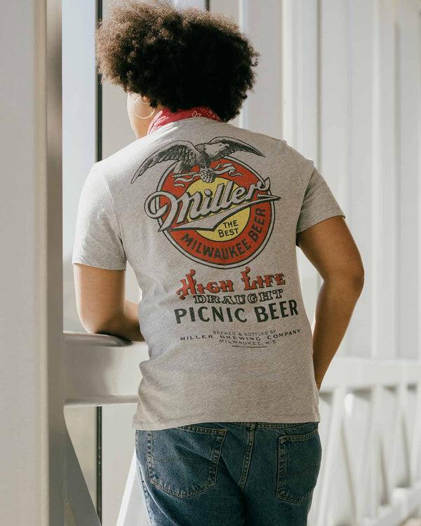 Junk Food Clothing Miller High Life Vintage Tee Heather Grey