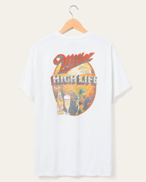 Junk Food Clothing Miller High Life Waterfall Flea Market Tee White