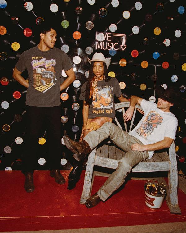 Junk Food Clothing Miller High Life We Got The Beer Vintage Tee Vintage Black