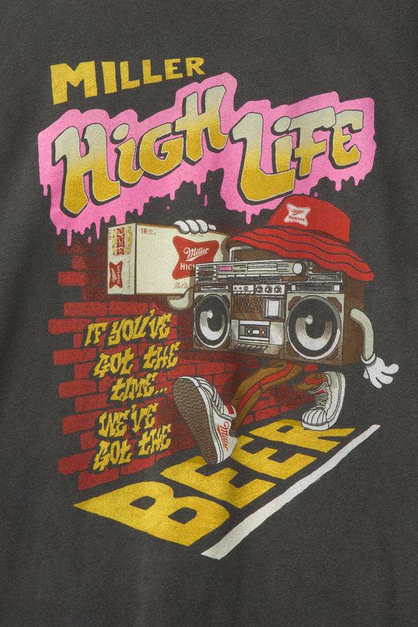 Junk Food Clothing Miller High Life We Got The Beer Vintage Tee Vintage Black