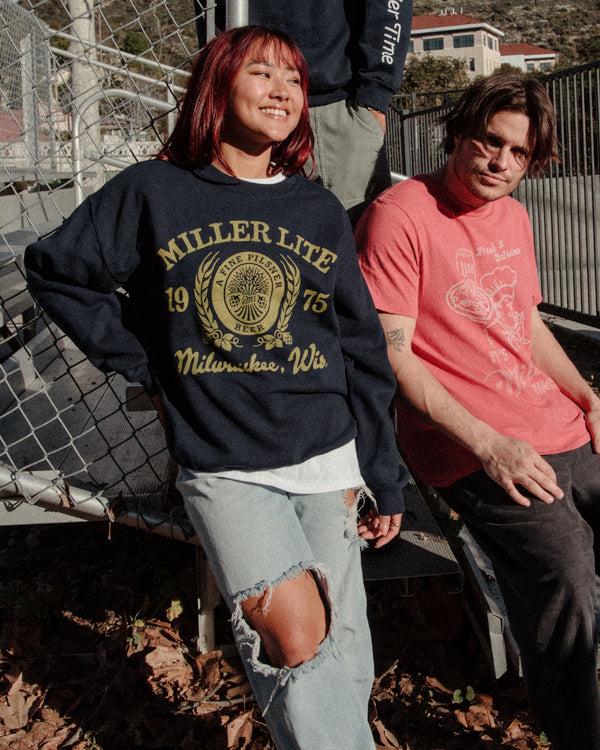 Junk Food Clothing Miller Lite 1975 Flea Market Fleece Navy