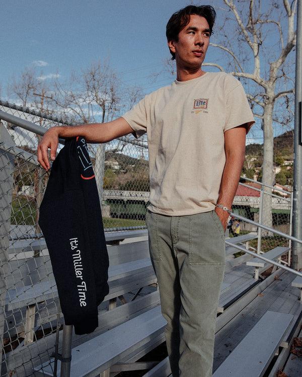 Junk Food Clothing Miller Lite Stain Glass Flea Market Tee Sand