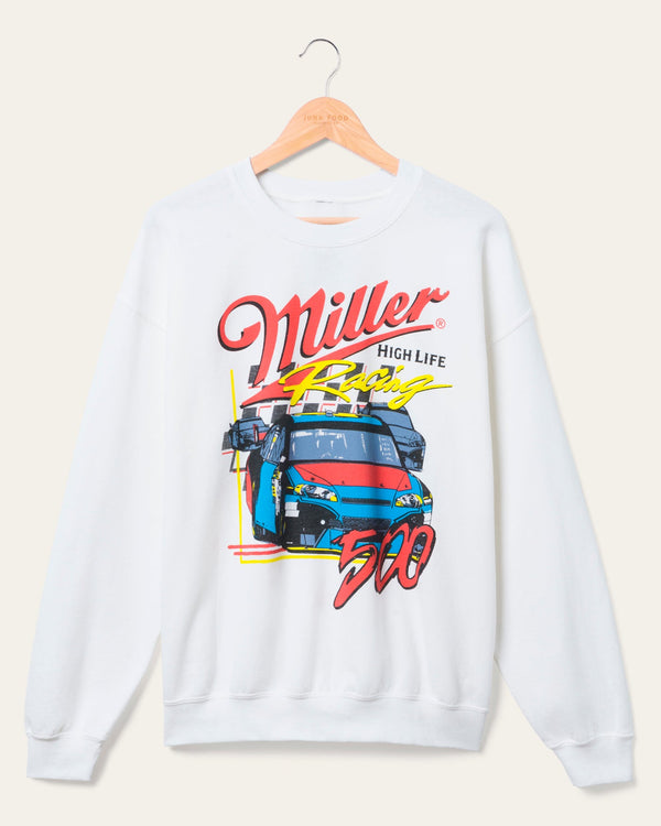 junk food clothing Miller Racing 500 Flea Market Fleece White