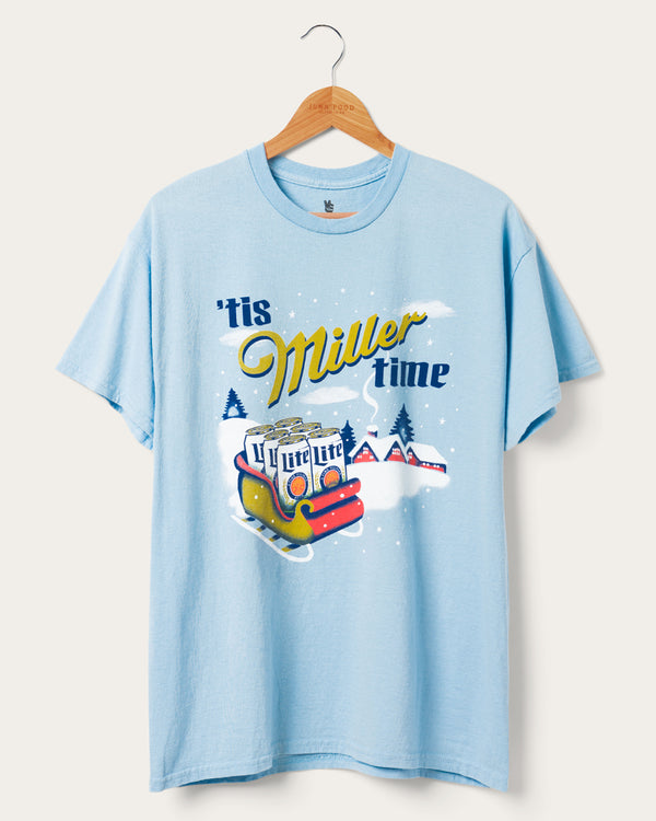 junk food clothing Miller Time Flea Market Tee Light Blue junk food clothing Miller Time Flea Market Tee Light Blue